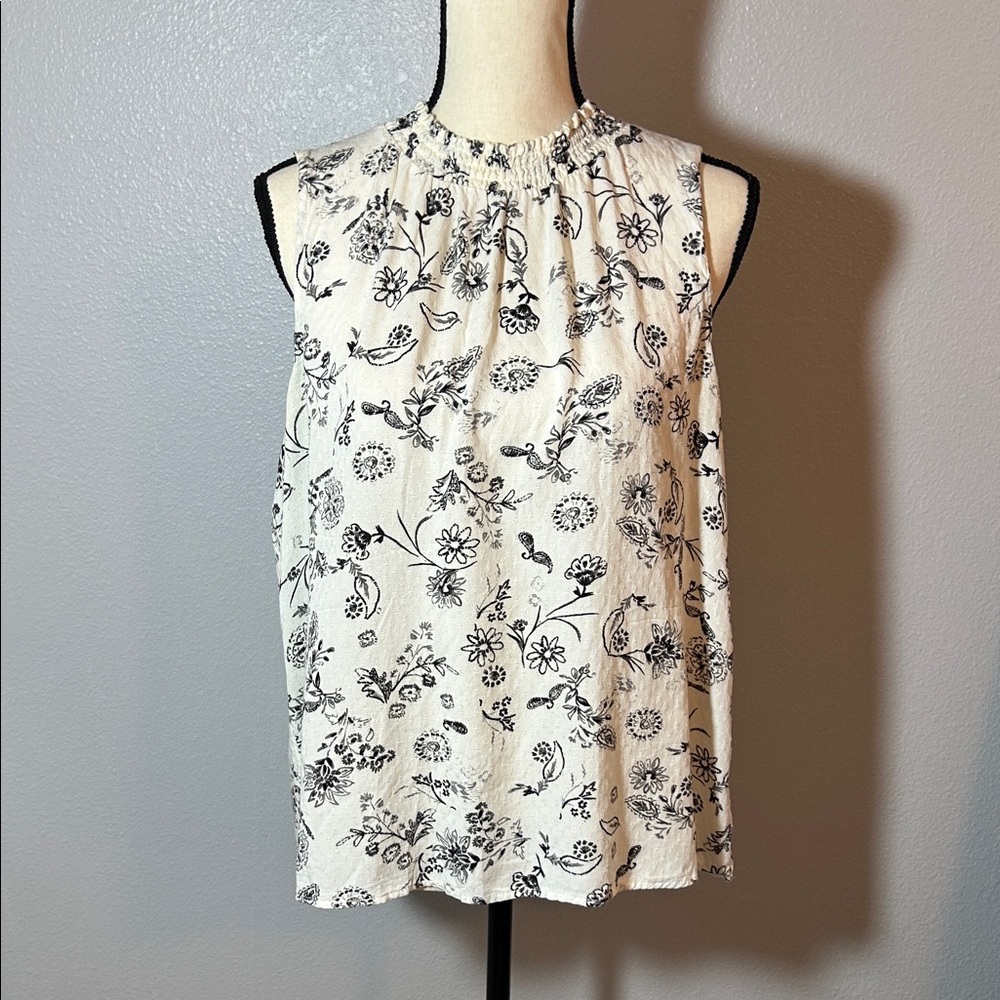 Maurices Black and White Floral Blouse